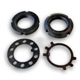 Гайка в сборе на вал хвостовик (2-гайки, 1-шайба, 1-стопорное кольцо) ПСБ.51.90