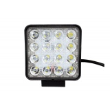 Фара светодиодная квадратная, 16 диодов,48W,(110х28х140) SLIM 12/24V РС (ближний свет)