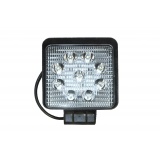 Фара светодиодная квадратная, 9 диодов,27W,(110х42х140)12/24V НС (дальний свет)