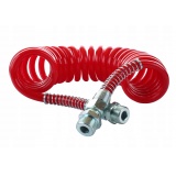 Шланг пневматический (воздушный) 7,5 м, М22, красный (1868298 К (М22*1,5)) "Автомагнат" (40)