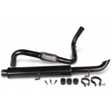 Система выпуска отработавших газов МТЗ-82 (глушитель + труба промеж.+ хомуты + крепеж)