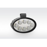 Фара овальная, рассеиваемый свет, 8 диодов, 24W, (140x86x55) 12/24V