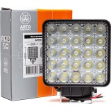 Фара светодиодная дополнит. 75W 12/24V 110*42*140 (25 диод.) направл.свет (квадр.) "АвтоЭлектрика"