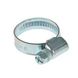 Хомут 16-27 мм, ширина 9мм, ленточный, W2-Нержавеющая сталь, болтовое крепление "Автомагнат" (100)