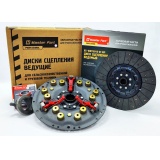 Муфта сцепления в комплекте с диском ( закрытая конструкция ПРУЖИН, безасбестовые накладки+ОТВОДКА )