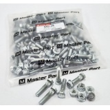 Болт зубчатый с шестигр. головкой М6*28 с гайкой,КЛАСС. ПРОЧНОСТИ 10.9 ( Уп.-100 шт)