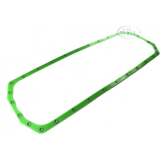 Прокладка масляного картера Д-260 МТЗ-1221 с РА шайбами зеленый MVQ ПТП ( СИЛИКОН ) - 1