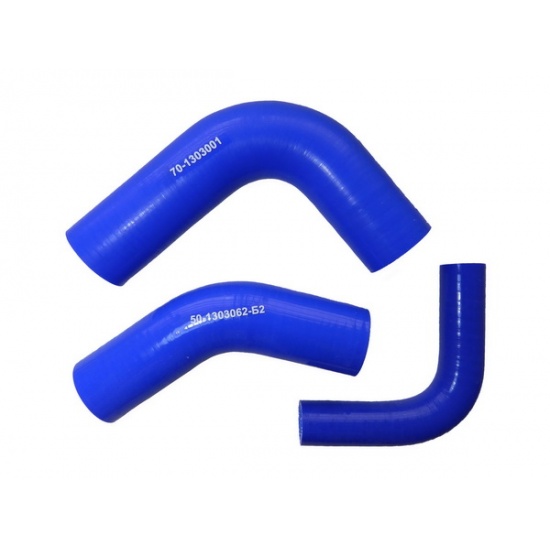 Комплект патрубков МТЗ-80/82 (верх., нижн.,термостата) (СИЛИКОН) ( 70-1303001+50-1303062+50-1306028) - 1