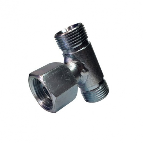 Тройник S36 (М30*1,5-М30*1,5-М30*1,5) с гайкой - 1