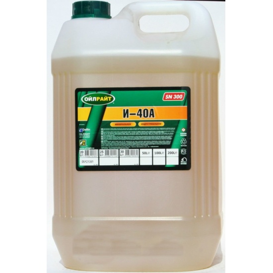 Масло индустриальное И-40А 20литр (OILRIGHT) - 1