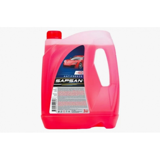 Антифриз красный -40 3кг (SAPSAN) - 1