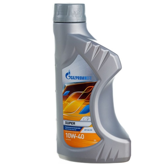 Масло моторное п/синт Gazpromneft Super 10W-40 SG/CD 1 литр (ГАЗПРОМНЕФТЬ) - 1