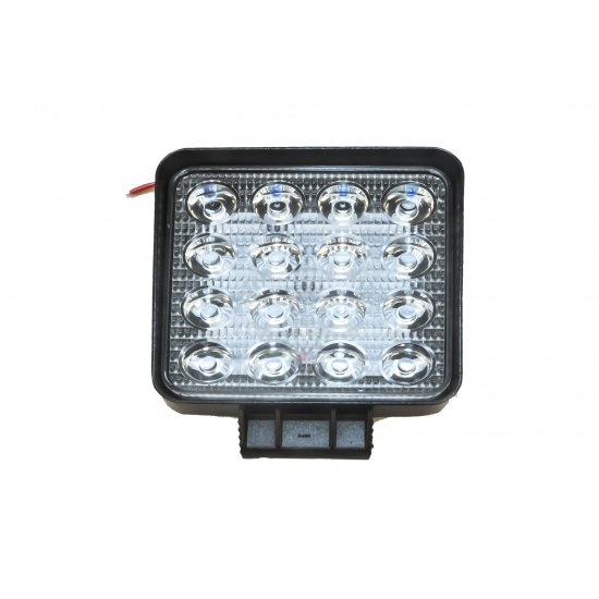 Фара светодиодная квадратная, 16 диодов,48W,(110х42х140) 12/24V РС (Ближний свет) - 1
