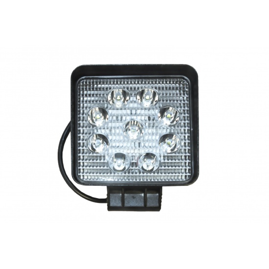 Фара светодиодная квадратная, 9 диодов,27W,(110х28х140) SLIM 12/24V РС (Ближний свет) - 1