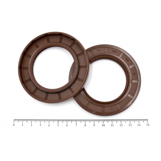 Сальник 2,2-50х80х10 ступицы передней ГАЗель красный (ГС073) "БРТ" - 1