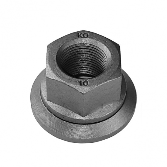 Гайка М20х1,5 колеса Валдай (уп.12 шт) (27, ключ30, п/шайба, открытая, серый фосфат)"Крепкий Орешек" - 1