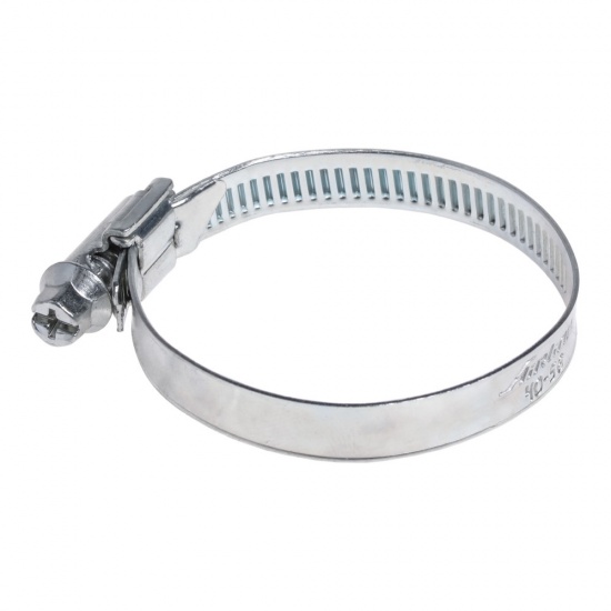 Хомут 16-27 мм, ширина 9мм, (Форма Ключа) ленточный, W2-Нержавеющая сталь "Автомагнат" (100) - 1