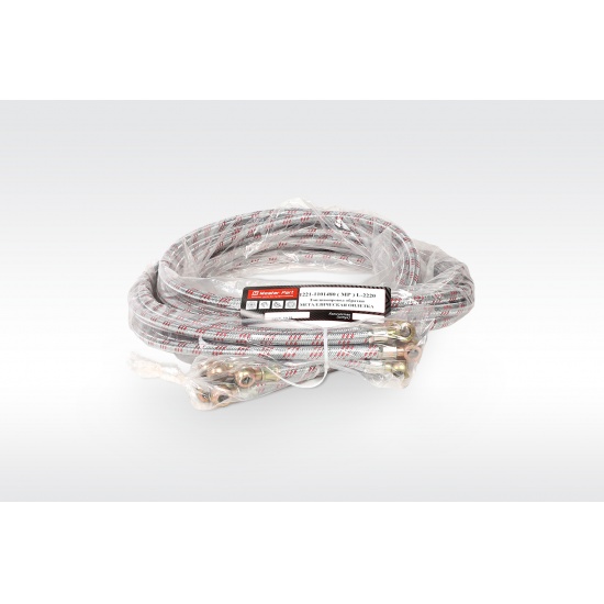 Топливопровод обратки в МЕТАЛЛИЧЕСКОЙ ОПЛЕТКЕ ( L=2220, вн.d штуц.=14 ) ( Упак.- 10 шт. ) - 1