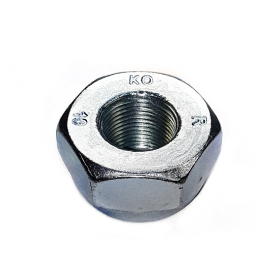 Гайка М20х1,5 колеса ГАЗ-53 передняя, левая (уп.12 шт) (22, ключ 38, белый цинк) "Крепкий Орешек" - 1