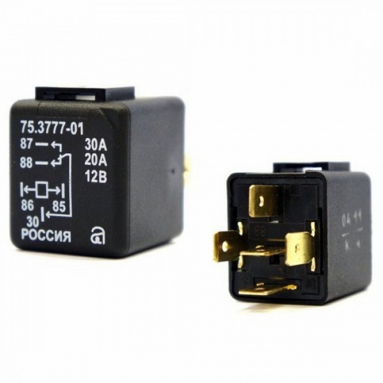 Реле 4-х контакт. (90.3747-10) 24V/20А с кронштейном "СОАТЭ" - 1
