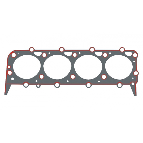 Прокладка ГБЦ ГАЗ-53, 3307 мет/асбес с герметиком (ГП203) "Балаково" - 1