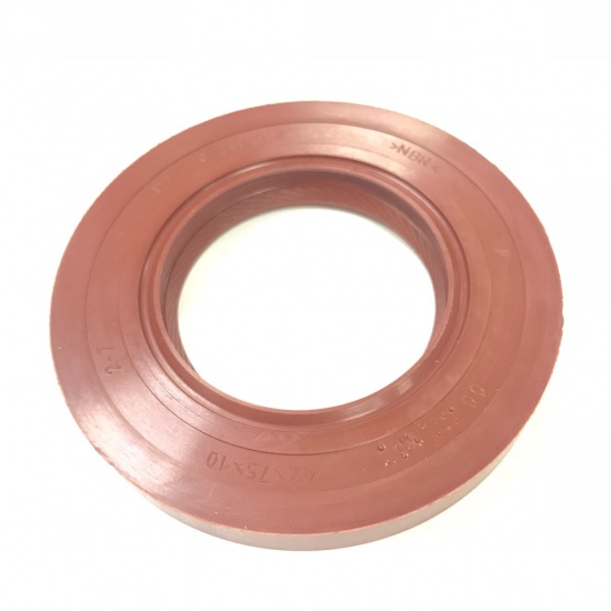 Сальник 2,2-42х75х10 редуктора заднего моста Газель, Волга (ГС070) красный "БРТ" - 1