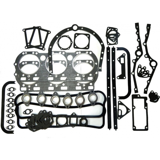 Комплект прокладок двигателя ЯМЗ-236 ПОЛНЫЙ ГБЦ Н/О с ГЕРМ (64 поз) силиконовые прокладки"ГБЦ" - 1