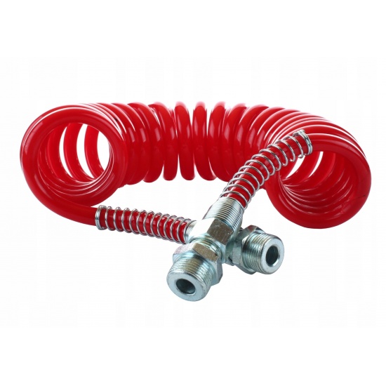 Шланг пневматический (воздушный) 7,5 м, М22, красный (1868298 К (М22*1,5)) "Автомагнат" (40) - 1