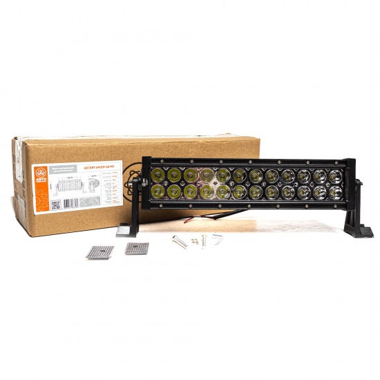 Светодиодная балка, 12 диодов,  36W (183*85*120) 12/24V, боковое крепление - 1