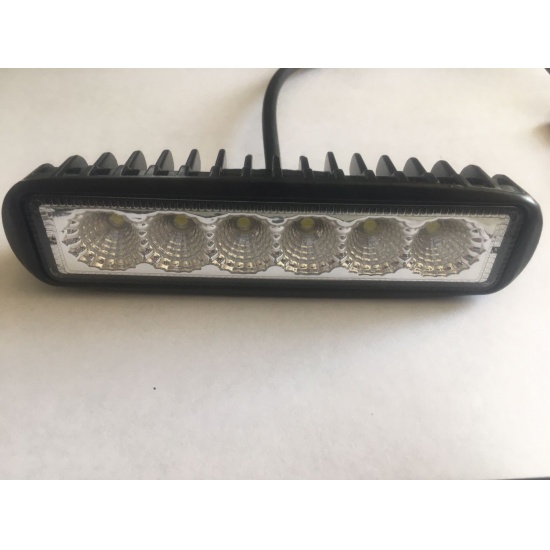 Фара прямоугольная, рассеиваемый свет, 6 диодов, 18W, (158x44x40) 12/24V ( Упак. - 50 шт. ) - 1