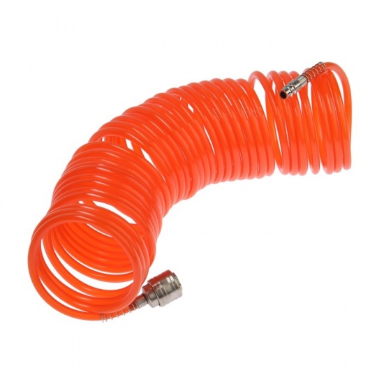Шланг спиральный 15 м с быстросъемным соединением "Сервис Ключ" - 1