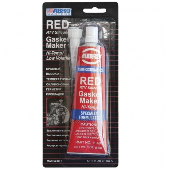 Герметик-прокладка красный высокотемпературный 85гр (ABRO) - 1