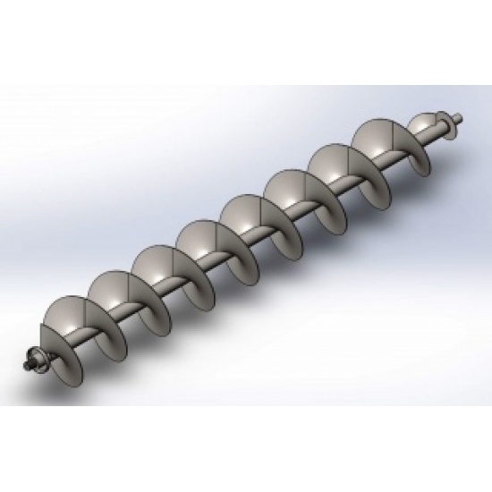 Шнек наклонный бункера (ТОЛСТЫЙ ВИТОК) (L=1760мм) (152.47.02.060) - 1