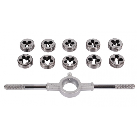 Набор плашек М8-М14 с воротком (10 шт./ блистер) "ТЕХМАШ" - 1