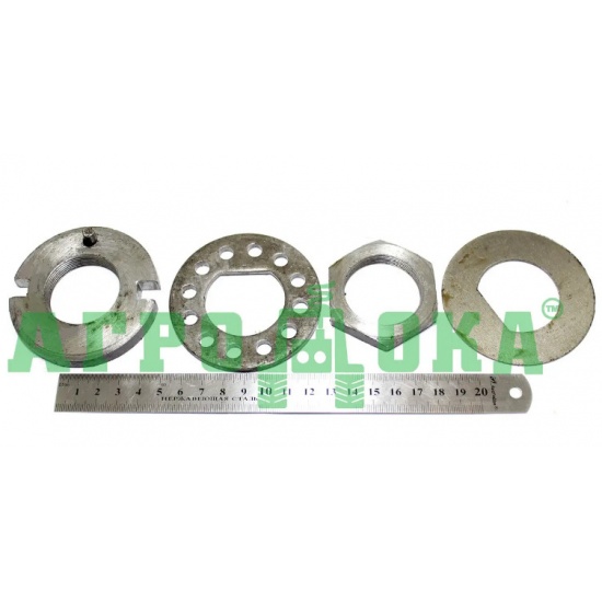 Р/к ступицы оси 2ПТС4 (2 гайки + 2 шайбы) МТЗ, ЮМЗ - 1