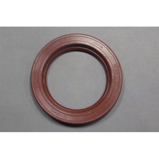 Сальник 2,2-55х80х10 коленвала передний ЗМЗ-402, УМЗ-417, 421 материал NBR (915005) "MetalPart" - 1