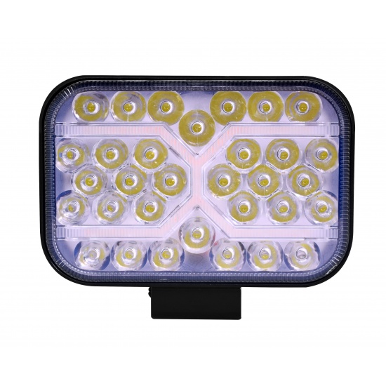 Фара прямоугольная, со встроенным стробоскопом, направленный свет, 80 диодов, 80W, 12/24V ( Упак. - - 1