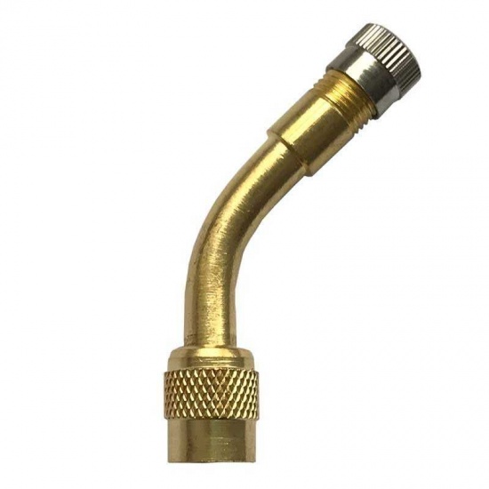 Удлинитель вентиля латунный 45 град. изогнутый "РЗИ" - 1