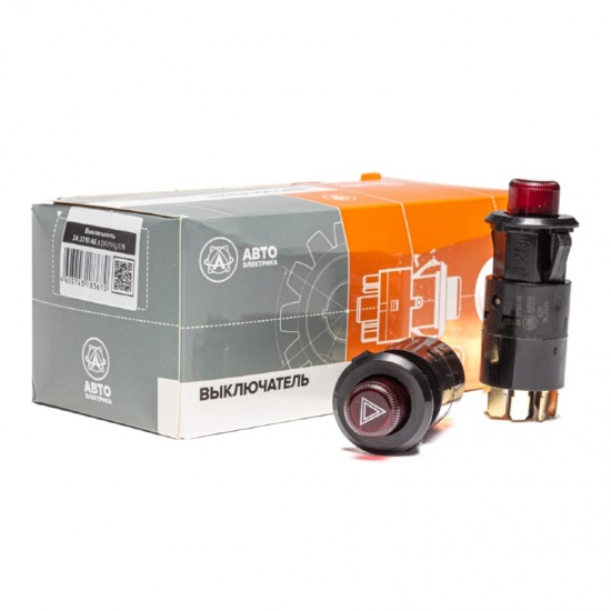 Выключатель аварийной сигнализации, ВАЗ, МТЗ, 12 В, 6 контактов (ан. 249.3710-01) - 1