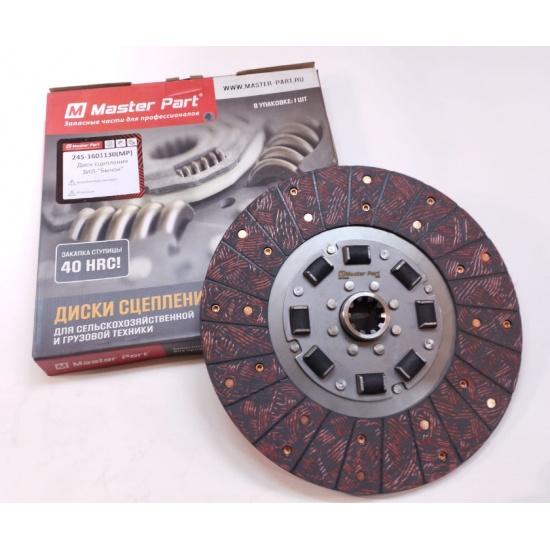 Диск сцепления ЗИЛ / Бычок ( безасбестовые накладки, Z-10 шлицов ) - 1