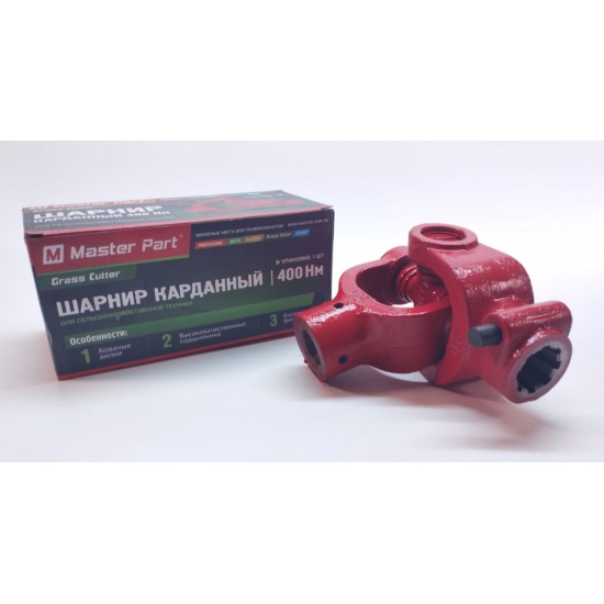 Шарнир (Шлиц D-8х32х38 с фикс-м – Шпоночный паз D=30 с фикс-м) крестовина 35х98 мм, 400 Нм - 1