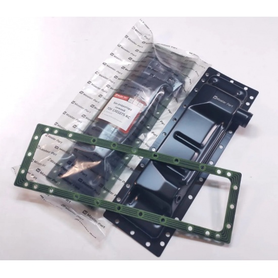 Бак радиатора нижний ( МЕТ. с ПВХ покрытием и прокладкой 70-1301169 КАРКАС-СИЛИКОН ) - 1