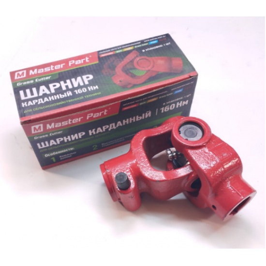 Шарнир (Шлиц D-8х32х38 с фикс-м – Шпоночный паз D=25 с фикс-м) крестовина 160 Нм - 1