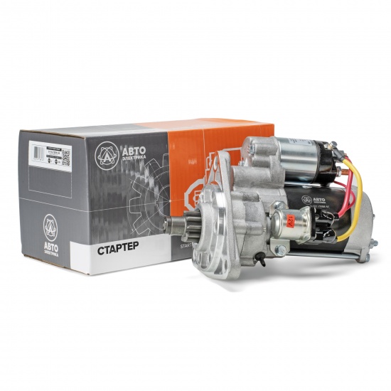 Стартер редукторный, МТЗ, 12 В, 3.5/4.9 кВт, 10 зуб., увеличенной мощности, с доп.реле, смещенный - 1